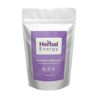 Herbal Energy Acai Berry Wellness organic herbal tea pouch with front label